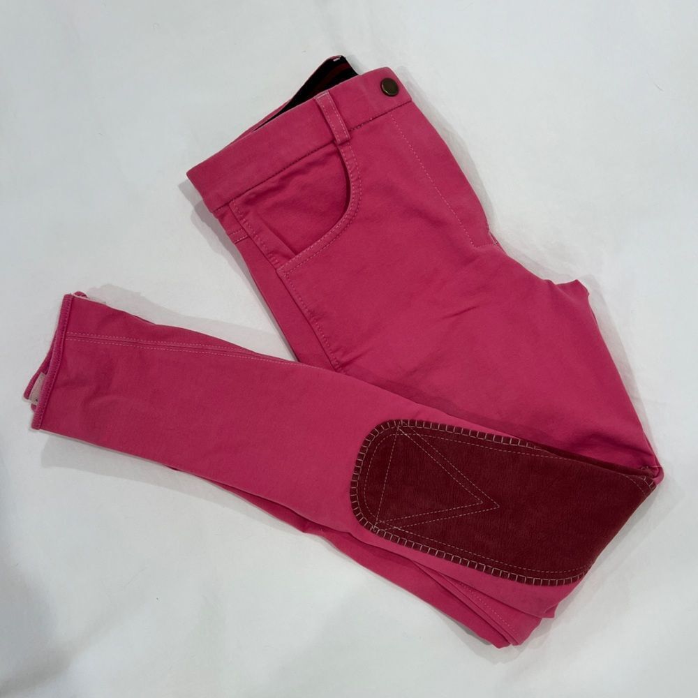 Girls Hot Pink Riding Jodhpurs | Youth Equestrian Pants Jods Breeches